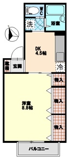 【間取り】 | フロラシオン川内　Ⅲ棟 Ⅲ