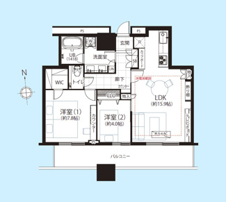 【間取り】 | クレストプライムタワー芝