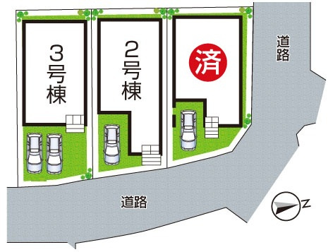 5日(土)6日(日)現地ご見学可能！　枚方市渚元町　第5期　新築一戸建ての区画図|全3区画