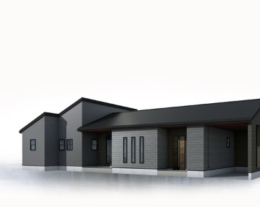 深谷市宿根第3　新築住宅（平屋建）の外観パース