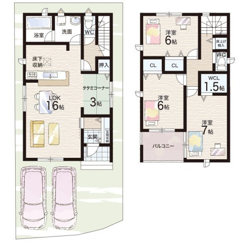 ■枚方市渚元町　第5期　新築一戸建ての間取り|3号地