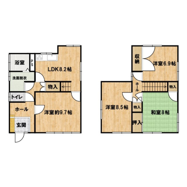 中古戸建　KEM高崎市引間町1期　の間取り