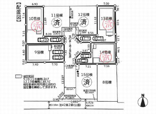 【区画図】 | 【仲介手数料０円】綾瀬市蓼川3丁目3期　新築一戸建て　9号棟　全8棟 | 綾瀬市蓼川3丁目3期　新築一戸建て　全8棟