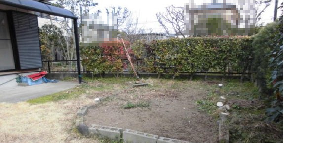 八代市大村町中古戸建の庭