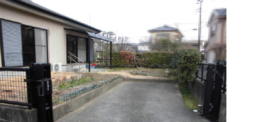 八代市大村町中古戸建の庭