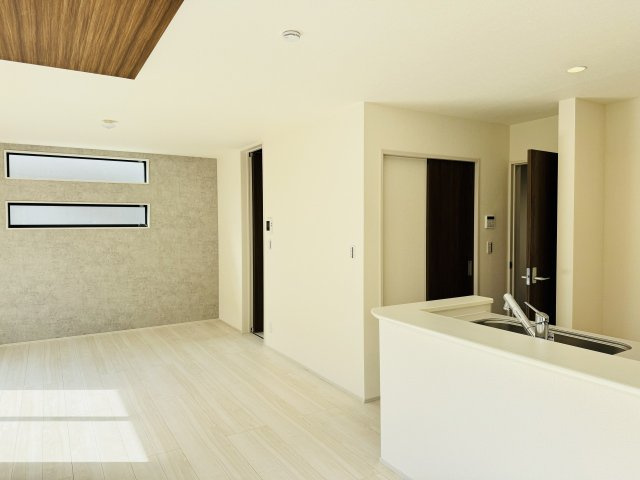 八王子市　久保山町　新築一戸建て　２期の内装|～18.0帖の明るく開放感のあるLDK、家族団欒の時間をお過ごしいただけます～