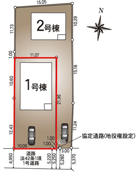 波田（第8）の区画図