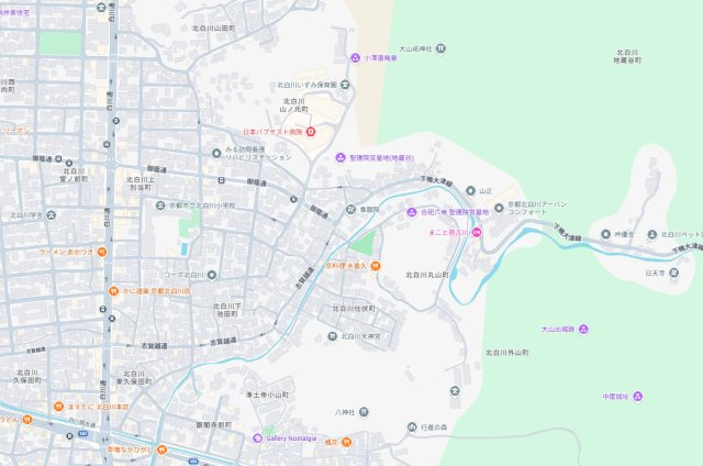 京都市左京区北白川仕伏町　新築一戸建ての地図