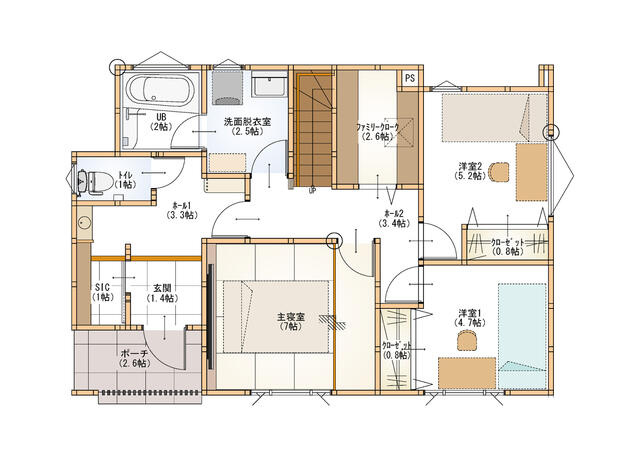 宇都宮市江曽島4丁目　新築戸建の間取り