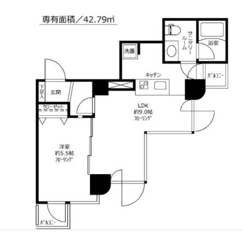 GRAND駒沢公園　オートロック　ペット相談　外観タイル貼りの間取り