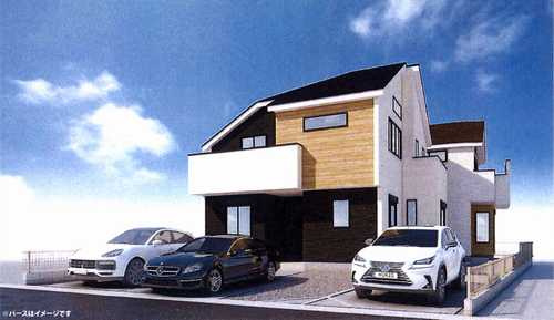 藤沢市羽鳥2期　新築戸建全2棟　2号棟の外観パース