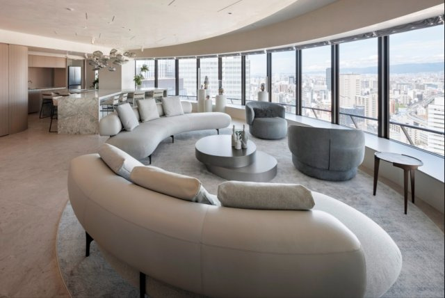 Ｂｒｉｌｌｉａ　Ｔｏｗｅｒ　堂島　大阪市北区の売りタワーマンションの居間・リビング