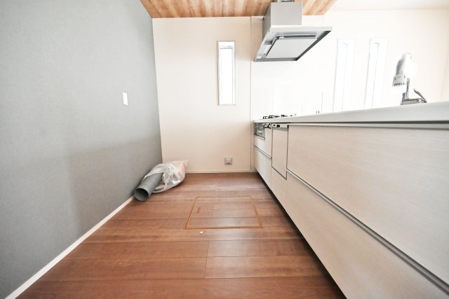 ブルーミングガーデン浜甲子園2丁目新築一戸建て│3LDK+並列駐車2台可（制限有）の外観|道路に向かって撮影した写真です。写真は1号棟と2号棟の協定通路部分です。