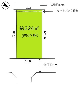 土地　狭山市狭山台の区画図