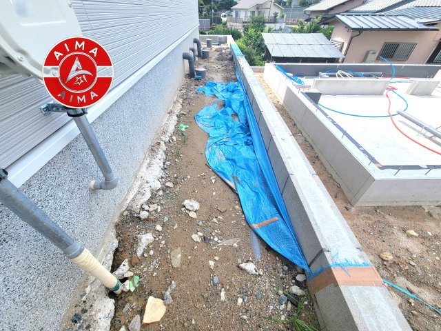 福岡市南区屋形原2丁目第1-4棟（1号棟）の外観|お庭で自由な時間を過ごせます。