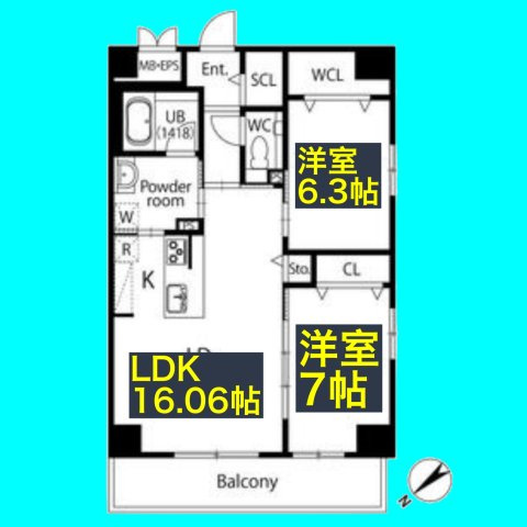 GRAN DUKE伝馬町の間取り