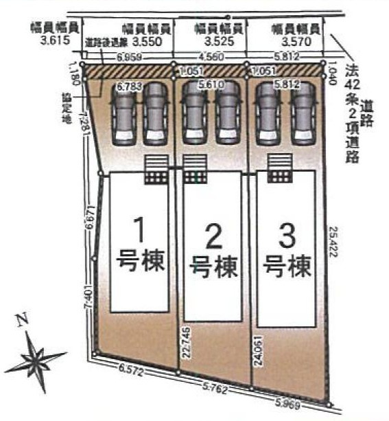 高浜市向山町5丁目8-38『仲介手数料無料』新築戸建ての区画図