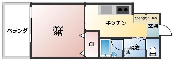 【間取り】 | ゆとりの洋間８帖