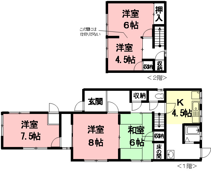 ６６４６６　羽島市正木町曲利 事業用貸家の間取り