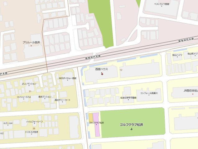 西宮ハウスの地図