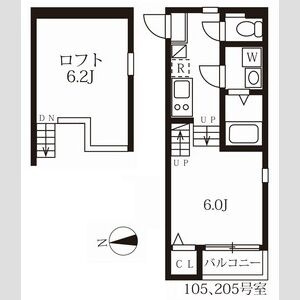 ハーモニーテラス名楽町　名古屋市賃貸　仲介手数料無料の間取り