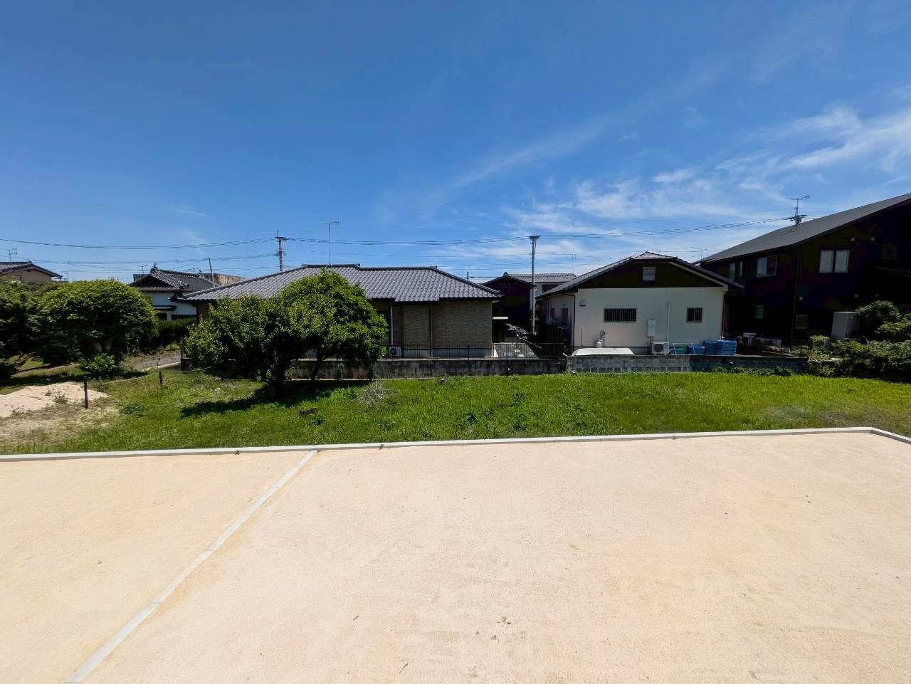 柳川市間の新築一戸建の庭