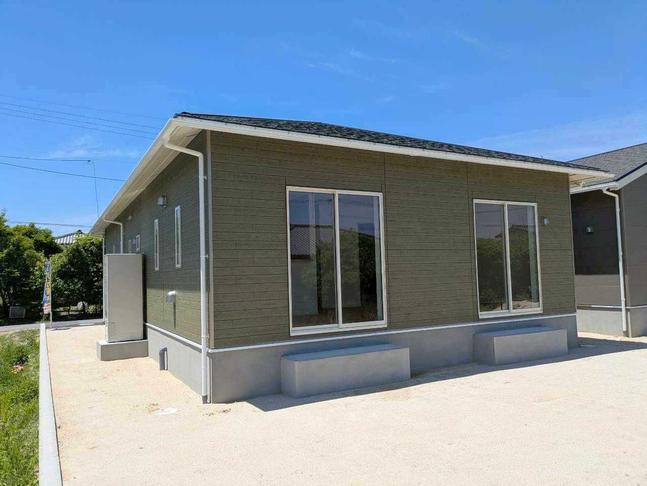 柳川市間の新築一戸建の庭
