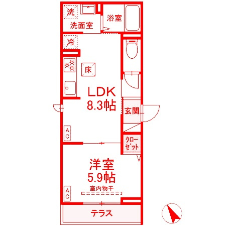 D’s Bless横須賀Ⅰの間取り|新基準の省エネアパート♪