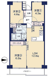 【間取り】 | 上青木スカイハイツ