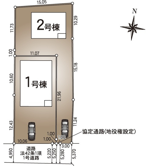 波田第8の区画図