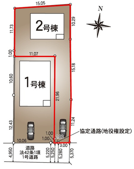 波田第8の区画図
