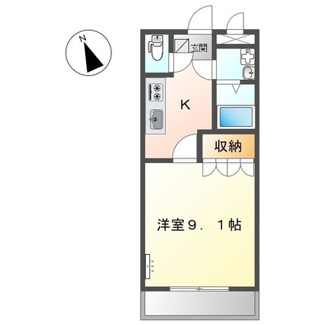 【間取り】 | プレステージ曙 | 1K