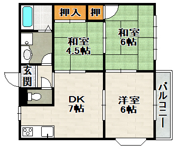 エルディムコスモⅠの間取り