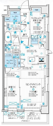 デュオステージ浦和岸町の間取り