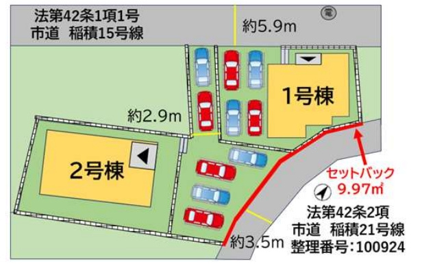 門司区稲積2丁目2期の区画図