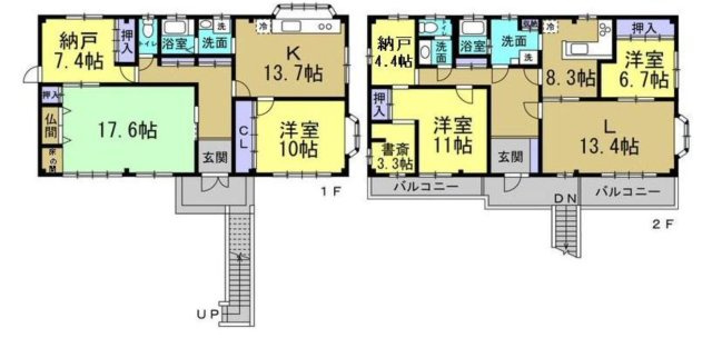 半田市長根町１丁目　中古戸建の間取り