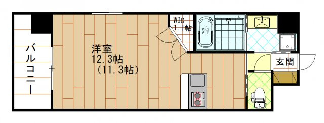 PHOENIX Clove Tomoiの間取り|こげ茶を基調とした内装
