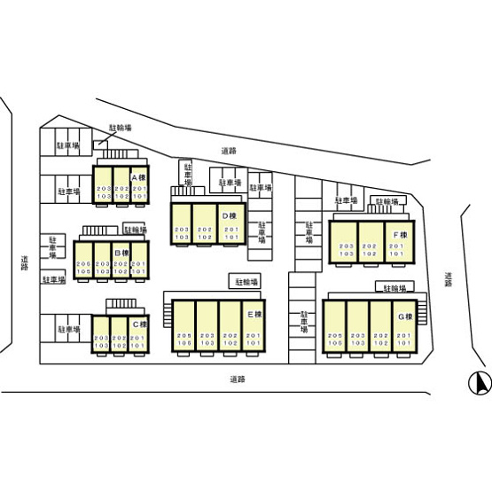 【区画図】 | クレール四季彩の丘　六番館
