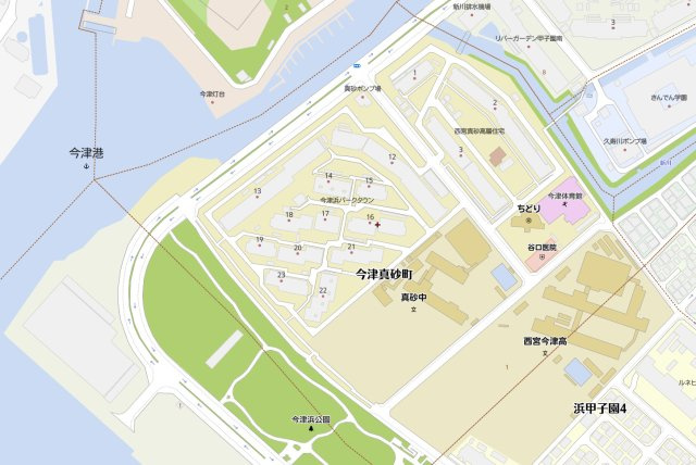 今津浜パークタウン16号棟の地図