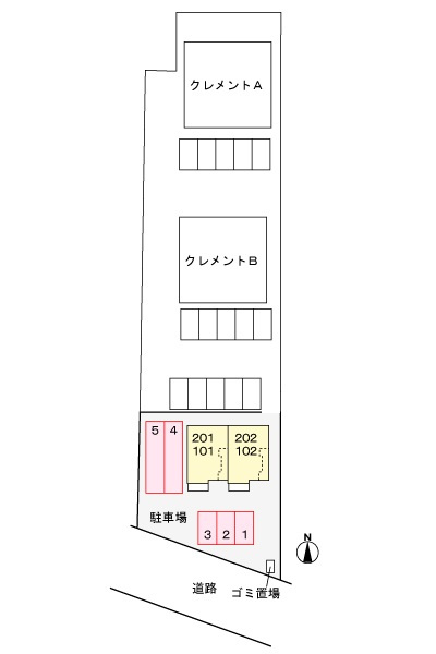 クレメントＣの駐車場|駐車場
