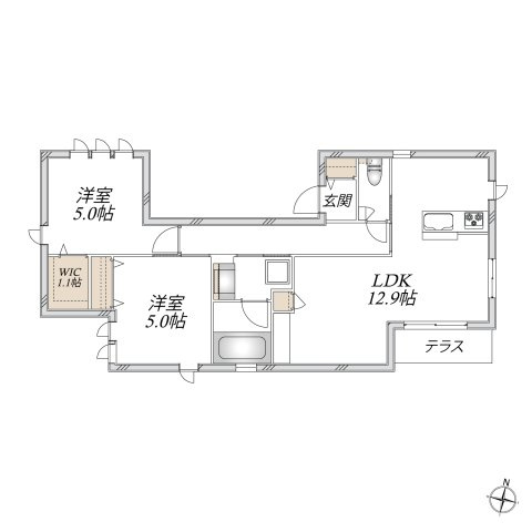 東芹が谷メゾンの間取り
