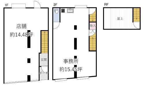 北大利町貸店舗・事務所の間取り