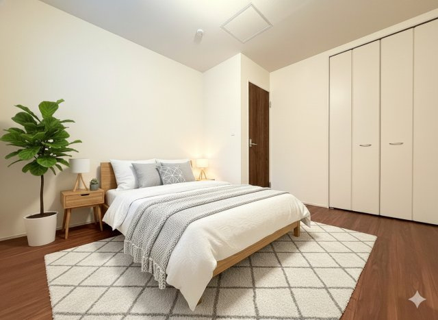 三郷市戸ケ崎　新築戸建　全1棟の洋室|同施工会社の参考写真にCGによる画像処理を行っています。家具、小物、カーテン等はイメージはCGです。