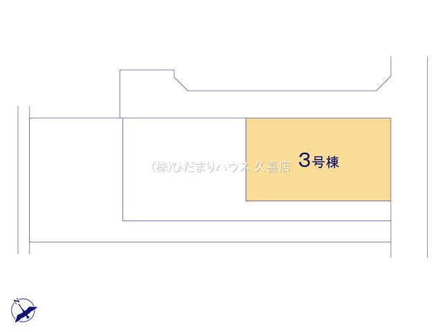 第2古河諸川　新築一戸建て　03　リーブルガーデンの区画図|全3棟