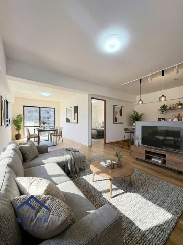 スカイハイツ五条の居間・リビング