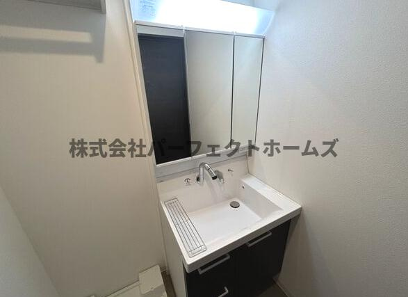 シエーナ楠葉ジェミオスの洗面所|広い洗面スペース