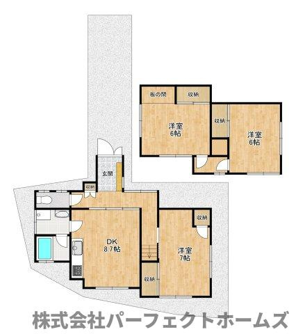 招提中町1丁目戸建の間取り