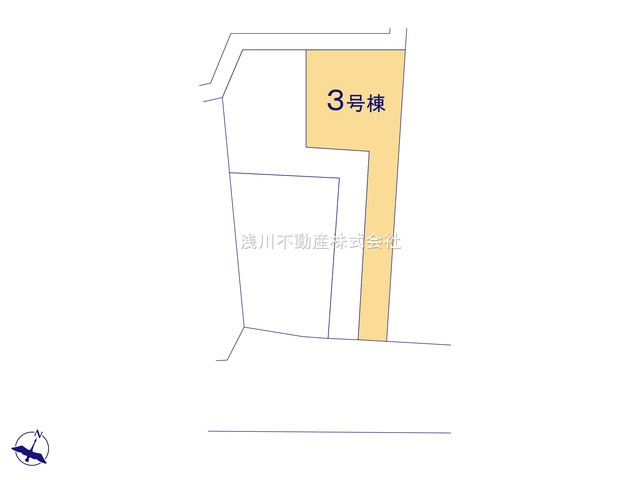八王子市　石川町　新築一戸建ての区画図|～全3棟の新しいコミュニティーが誕生～