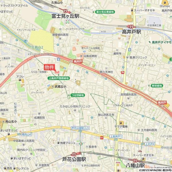 ベル富士見丘の地図