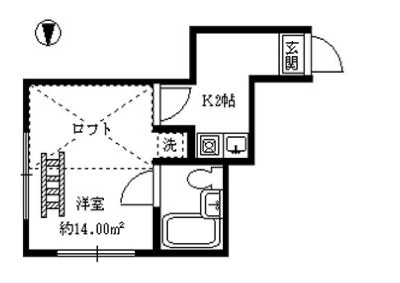 ライフピア都立家政の間取り|使いやすい1K・ロフト付きのお部屋☆